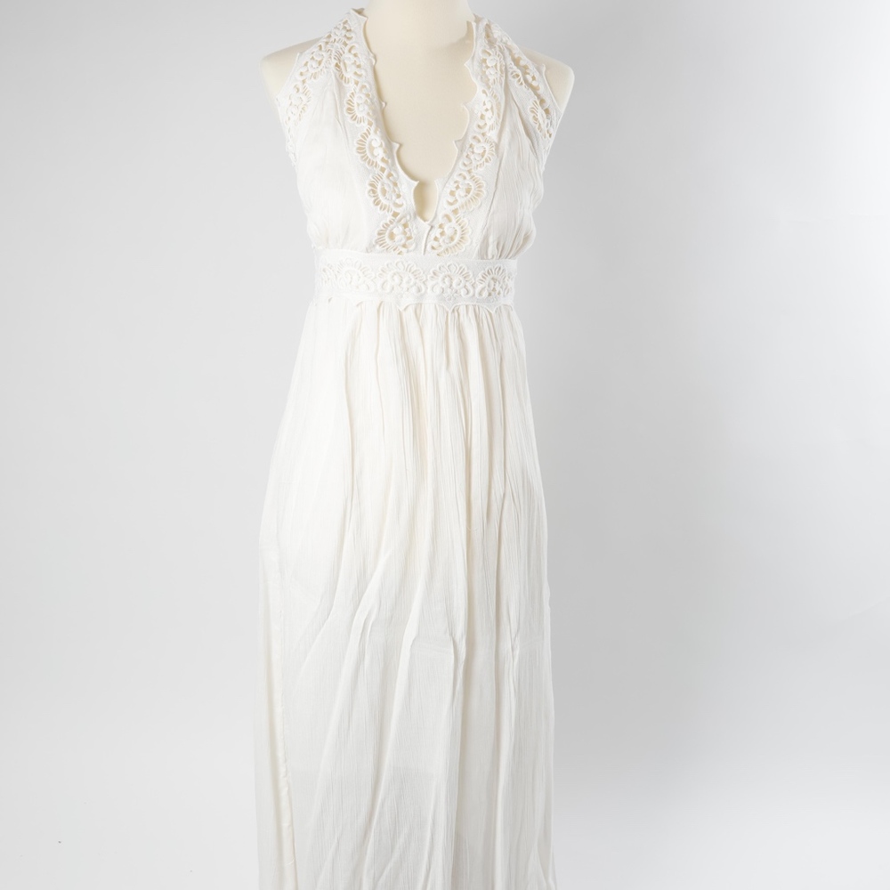 White Boho Maxi Dress
